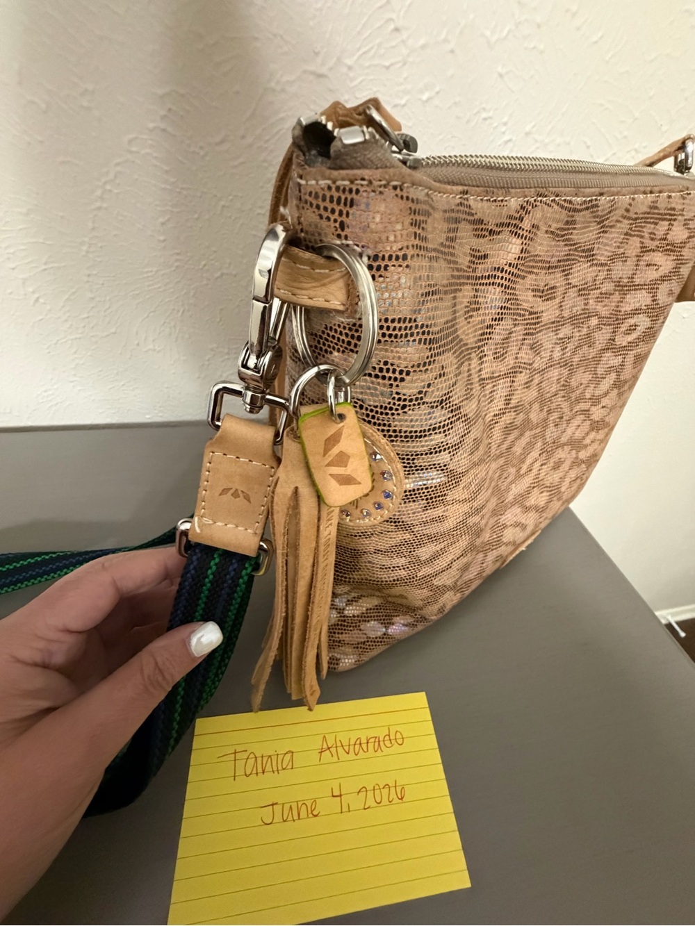 Consuela Iris Metallic Leopard-Print Crossbody Bag/Wristlet set (DISCONTINUED) - Picture 10 of 14